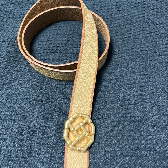 J. McLaughlin Reversible Brown Belt with Gold Buckle - Picture 5 of 12